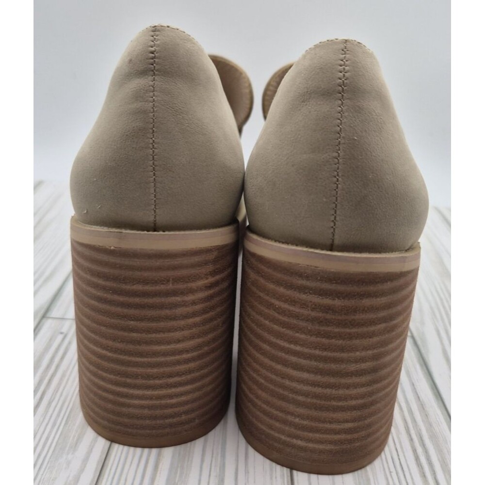 Oasis Society Chunky Heeled Platform Beige Shoes Size 10 new without box - Picture 4 of 7